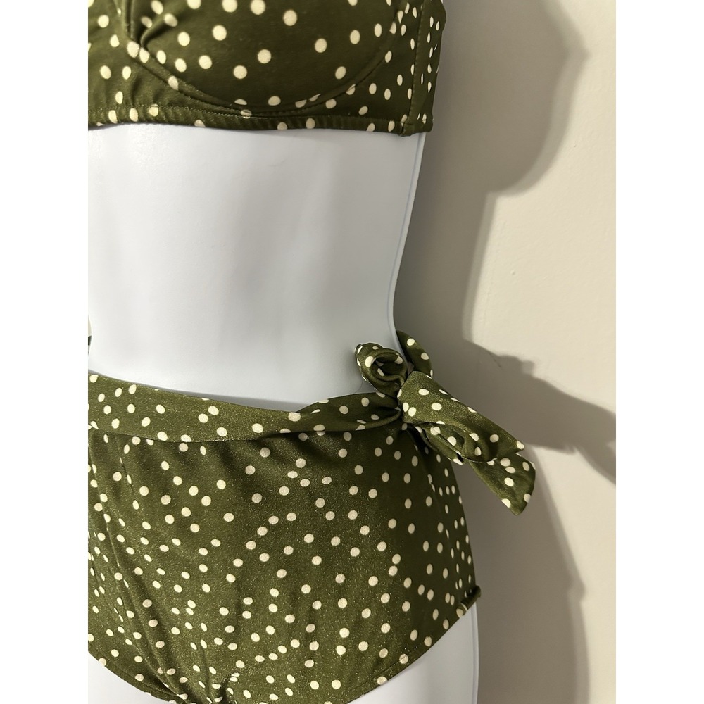Adriana Degreas Millie‎ Punti Green Polka Dot Bikini Set READ Size M - Picture 3 of 9